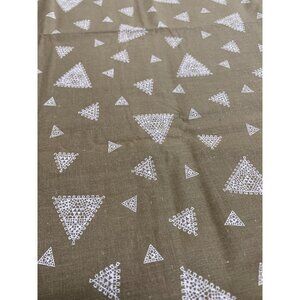 Vintage Style Fabric with White Triangle Patterns Cotton Material 1/2 Yard 38" W